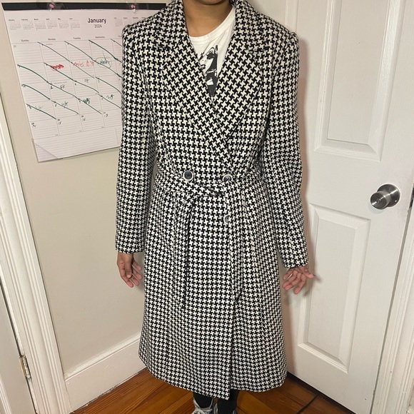 Vintage Houndstooth wool coat - Picture 1 of 5